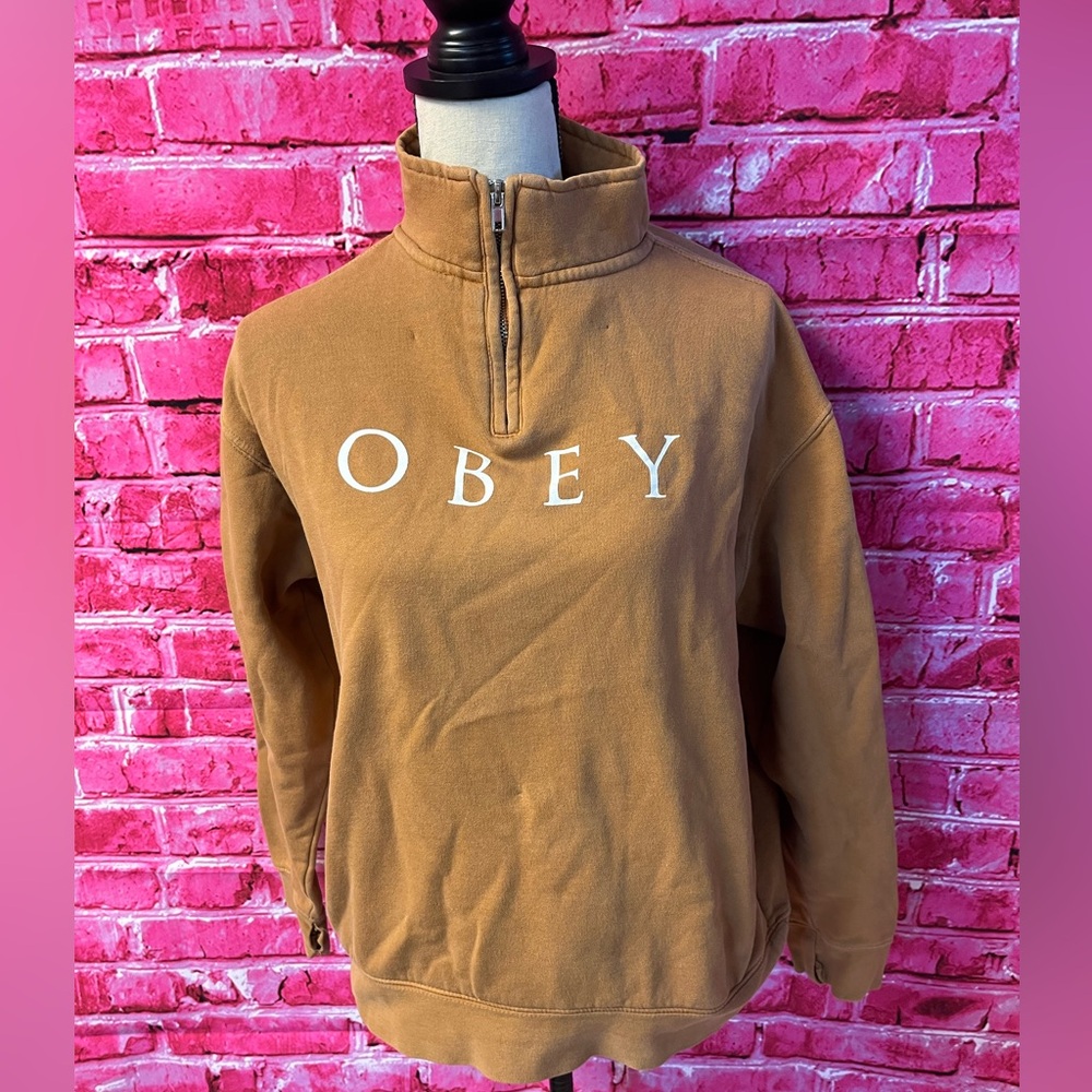 Obey quarter zip‎ pullover jacket